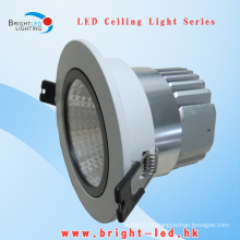 10W LED Downlight COB fabricante Bridgelux em branco quente